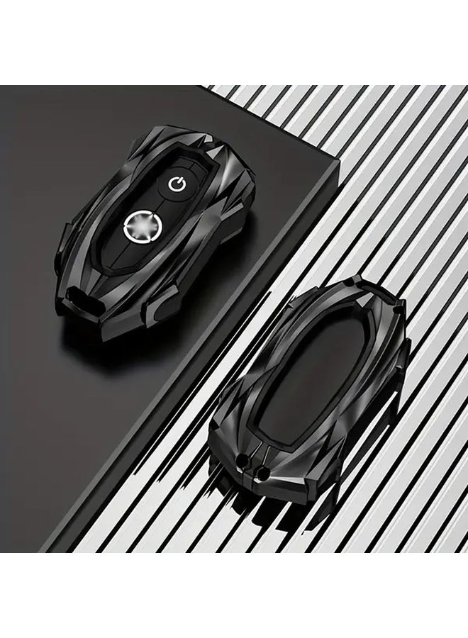 Zinc Alloy Key Cover Type A Durable Metal Protection Case For Yamaha Nmax155 With Ergonomic Grip Scratch Resistant Design Secure Locking Mechanism Compatible With XMAX300 Motorcycle And Car Keys Sleek Metallic Finish Scratch Resistant Material Car Key Case Motorcycle Key Cover Key Fob Cover Keychain - Image 3