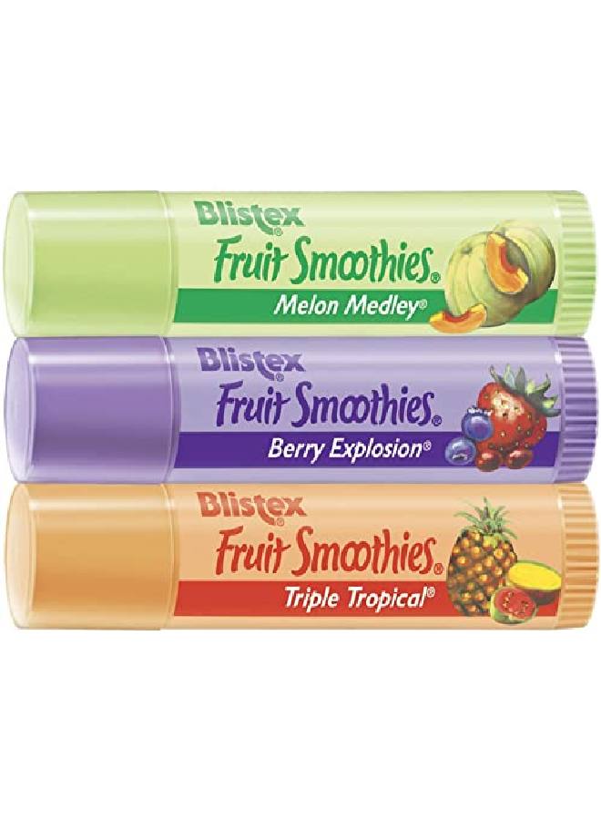 Blistex Fruit Smoothies Lip Moisturizers 3 Sticks 0.10 Oz Each Pack Of 3 - Image 4