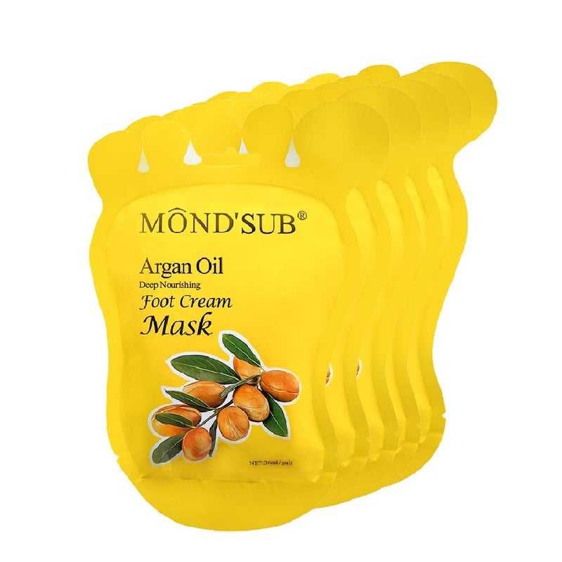 Argan Oil Foot Mask Hydrating feet MaskDeep Conditioning Mask Intense Repair for Those with Dry Callus Chap Darkness and Pigmentation Best Foot Hydration Treatment Masque Men Women5pairs