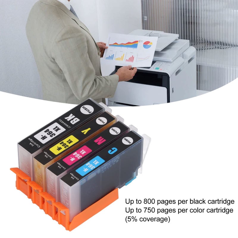 Compatible Ink Cartridge BK C M Y 4 Colors For Photosmart B8550 B8553 B8558 C6380 C6383 Printers - Image 3