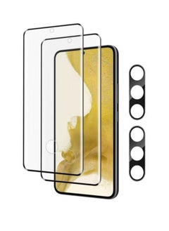 Generic Samsung Galaxy S23 5G 2pcs 3D Edge Glue Tempered Glass Full Film with 2pcs Aluminum Lens Film Set Support Fingerprint Unlock  - Image 2