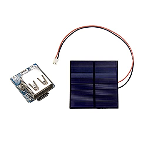 Electronicspices Electronic Spices 6V-100 MAH (70 x 70 x 03 mm) Mini Solar Panel Square Shape With 5V Boost Step Up Power Module Lithium Battery Charging Protection Board 134N3P - Image 1