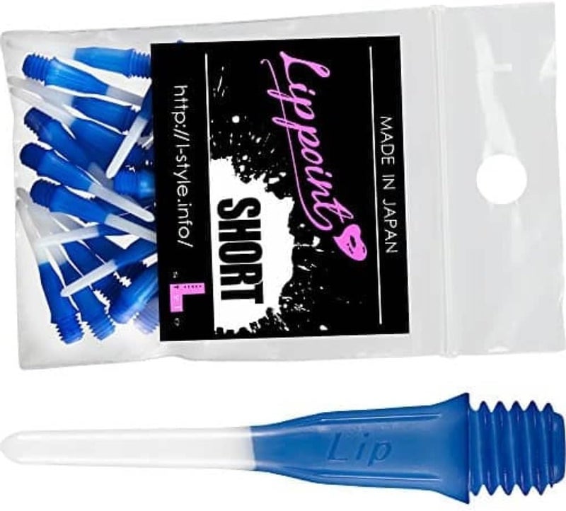 LSTYLE Short Lippoint Dart Tips – 2-Tone Dark Blue | 2BA Soft Tip Points – 1 Pack (30 Tips) - Image 3