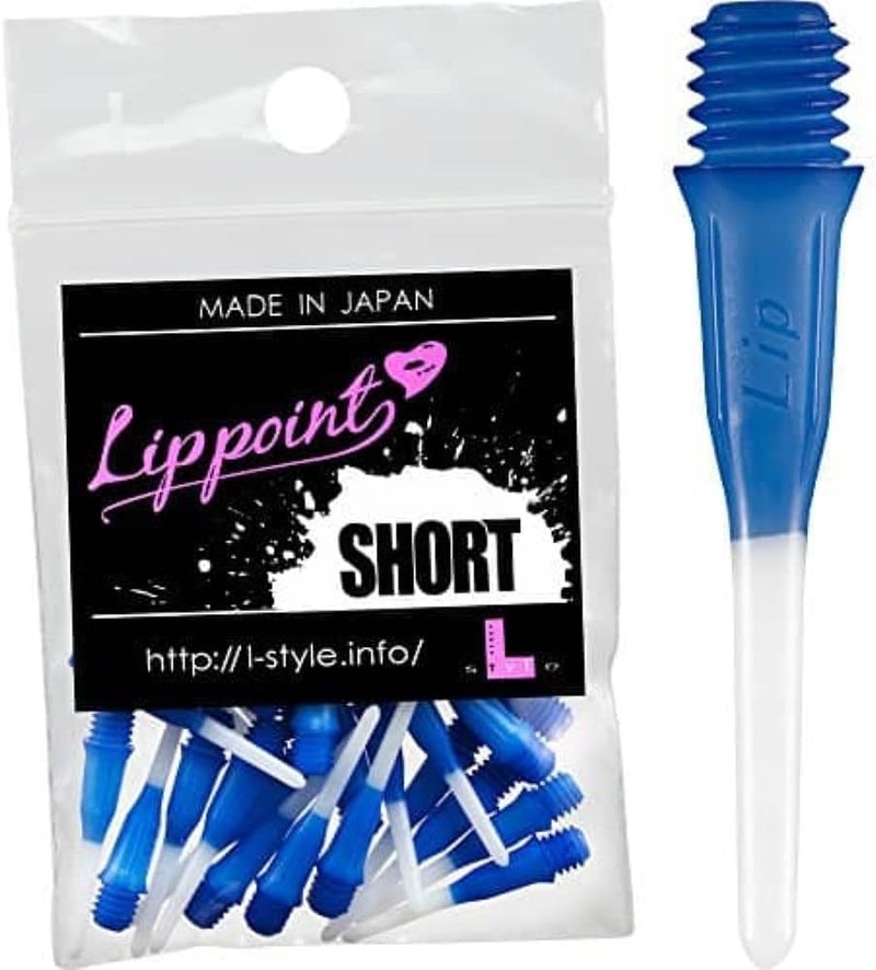 LSTYLE Short Lippoint Dart Tips – 2-Tone Dark Blue | 2BA Soft Tip Points – 1 Pack (30 Tips) - Image 2