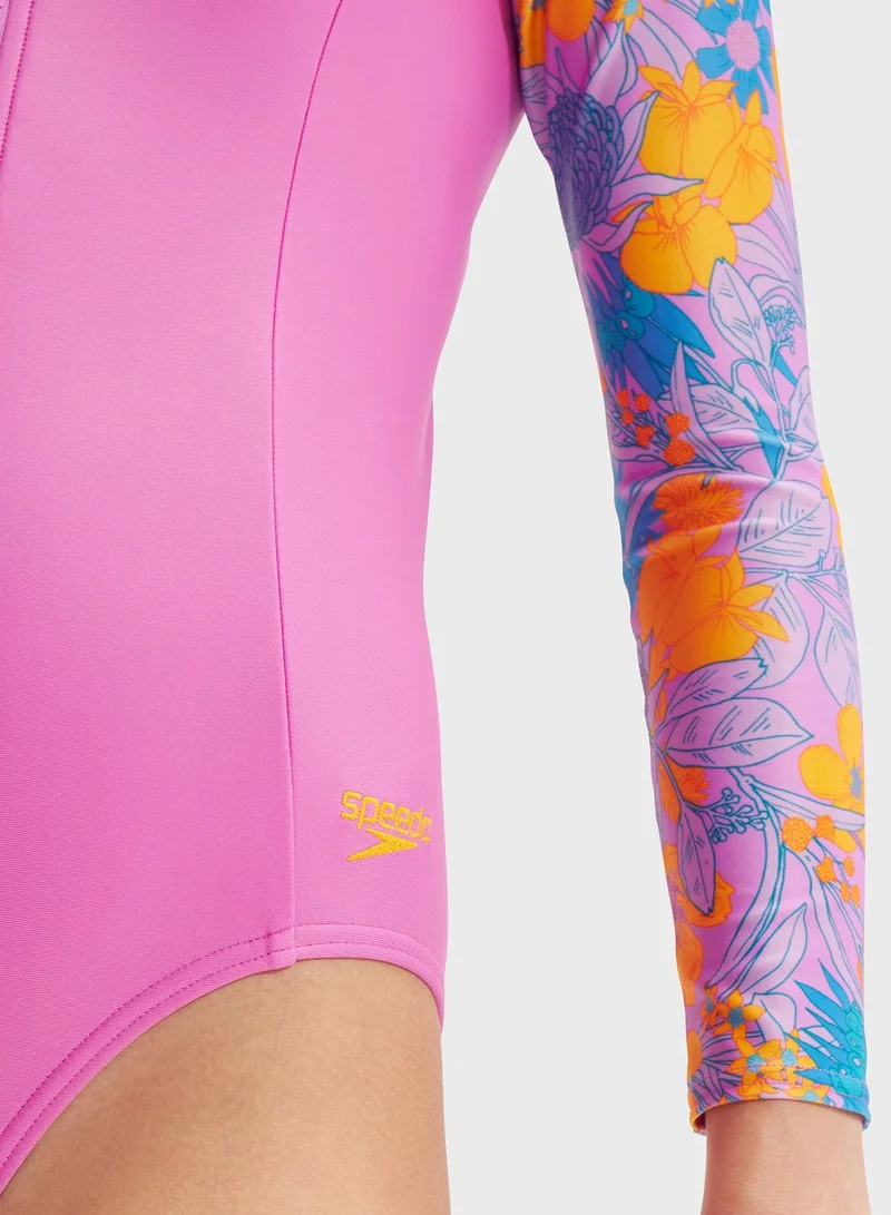 speedo Logo Swimsuit