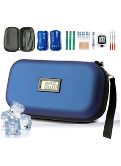 Badu 24h Insulin Cooler Travel Case TSA Approved Refrigerated Medicine Cooler for Travel w/Thermometer Temperature Display Diabetic Travel Case Bag w/2 Reusable Ice Packs for Daily Life Trip  - Image 1