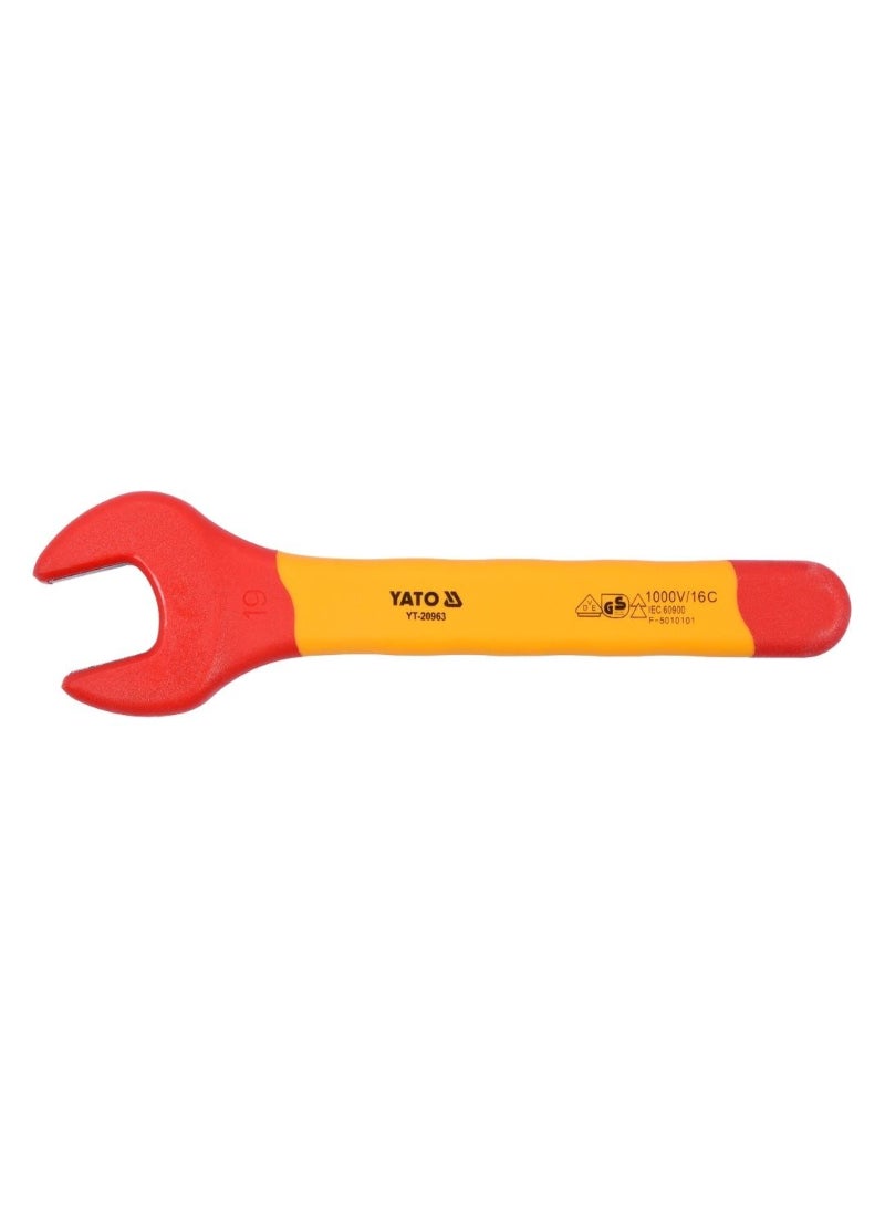 YATO Insulated Open End Wrench 19mm VDE-1000V YT-20963