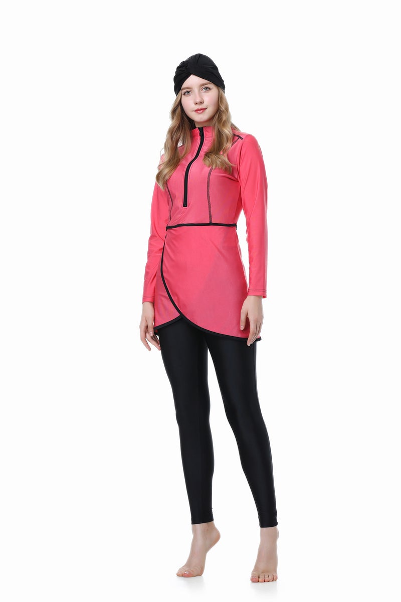 2026 New Women's 3-Piece Conservative Swimsuit Set, Modest Beachwear, Sun Protection, Quick Dry & High Elastic  Swimwear
