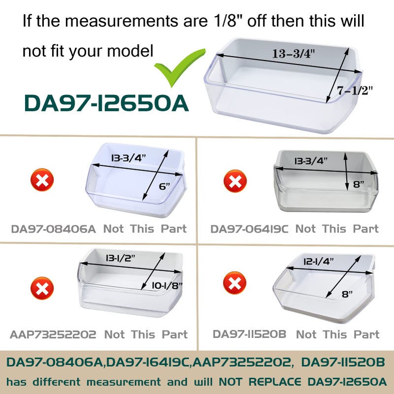 MONST Da97-12650A  Da63-06963A  Da63-07104A  Ap5620330 Door Shelf Bin Basket (Right Side) Compatible With Samsung Rf26Hfpnbsr  Rf260Beaesr  Rf261Beaesr  Rf263Beaesr Refrigerator Replaces Ps4176653  2692337 - Image 2