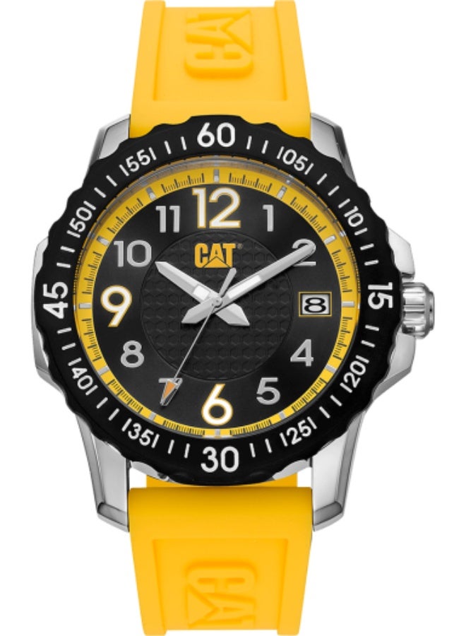 Caterpillar Consign Yellow Silicone Strap Men Watch AP.141.27.111 - Image 1