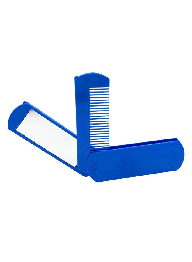 2 In 1 Foldable Beard Comb Mustache Shaving With Makeup Mirror For  - Image 2