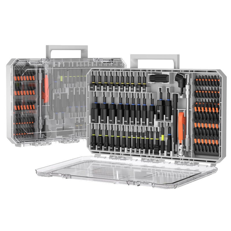 Revvstark 86PCS Magnetic Impact Nut Driver Set Metric & SAE with Socket Adapters, Wing Nut Driver, Universal Sockets, Bit Holder, Quick Release Extension, Power Bits, Storage Box - Image 1