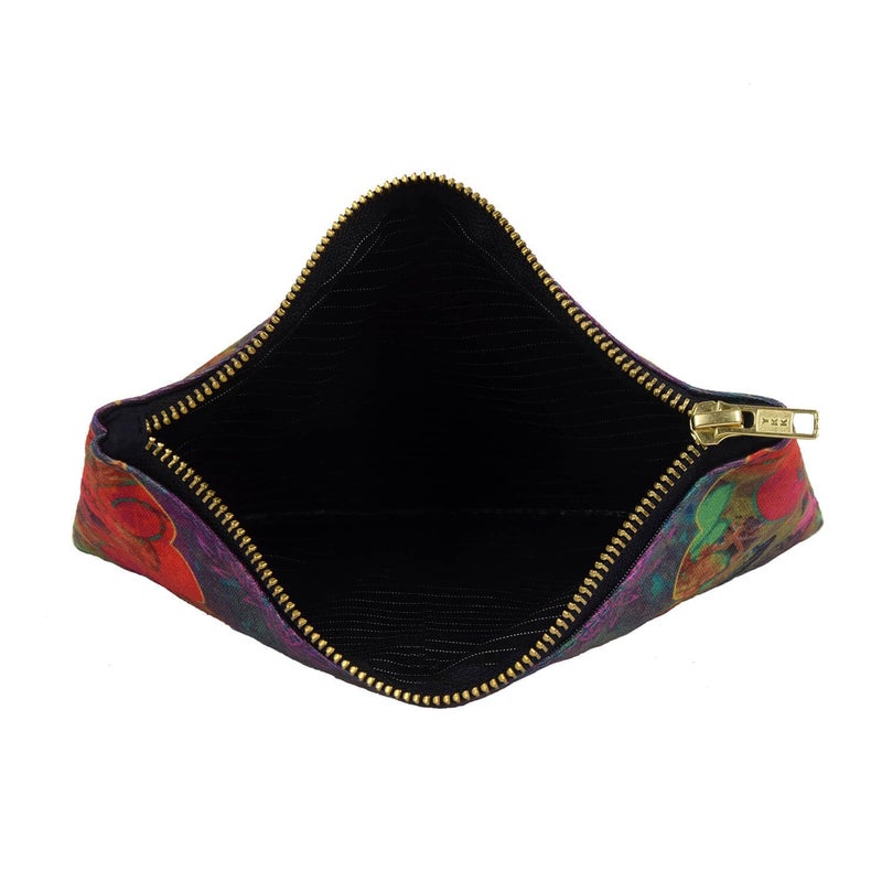 Fatfatiya Two Peacock Multi Multipurpose Utility Pouch with Zip Clouser for Women Girls Ideal for Daily Use Travel Easy to Storing Keys Wallet Makeup and Accessories 18x12x1 - Image 4