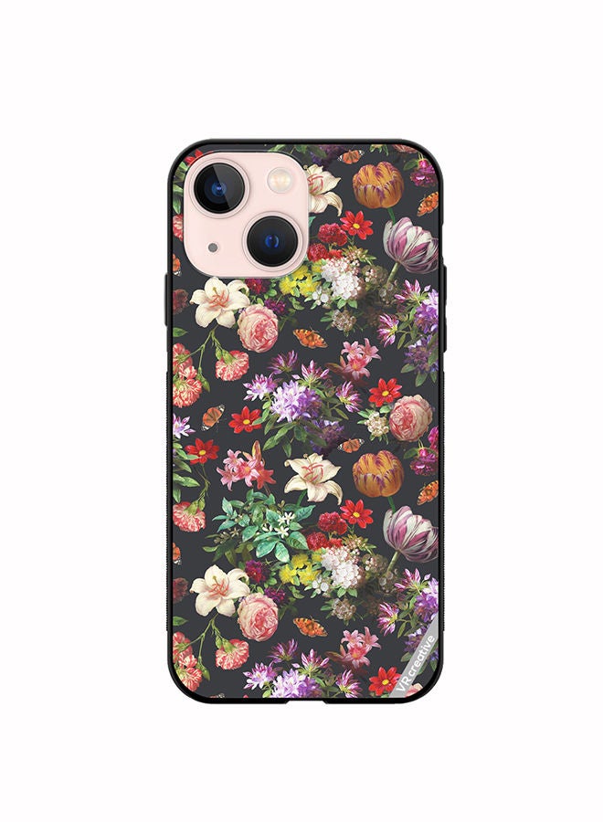 VR CREATIVE Protective Case Cover For Apple iPhone 13 mini Vintge Floweri Design Multicolour - Image 1