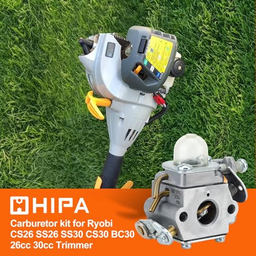 Hipa 308054043 CS26 SS26 Carburetor for Ryobi Homelite SS30 CS30 EX26 BC30 26cc TP30 SX135 25cc RY09050 TP26 30cc Trimmer Leaf Blower Replace 308054013 309368003 308054077 308054003 C1U-H60 - Image 2