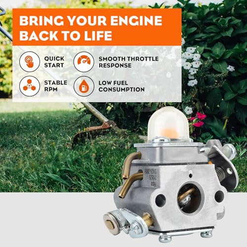 Hipa 308054043 CS26 SS26 Carburetor for Ryobi Homelite SS30 CS30 EX26 BC30 26cc TP30 SX135 25cc RY09050 TP26 30cc Trimmer Leaf Blower Replace 308054013 309368003 308054077 308054003 C1U-H60 - Image 4