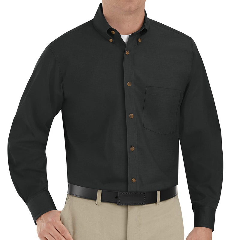 Red Kap Men's Poplin Dress Shirt, Black, 3X-Large/Tall - Image 4