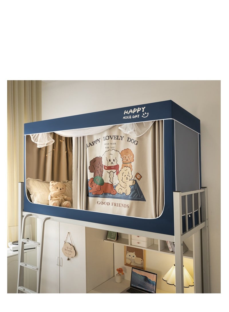 XiuWoo Bed Canopy Tents Curtain Blackout Curtain Single Bed Tent Curtain Student Shading Cloth Bed Canopy Mosquito Net Student Sleep Privacy Protection - Image 1