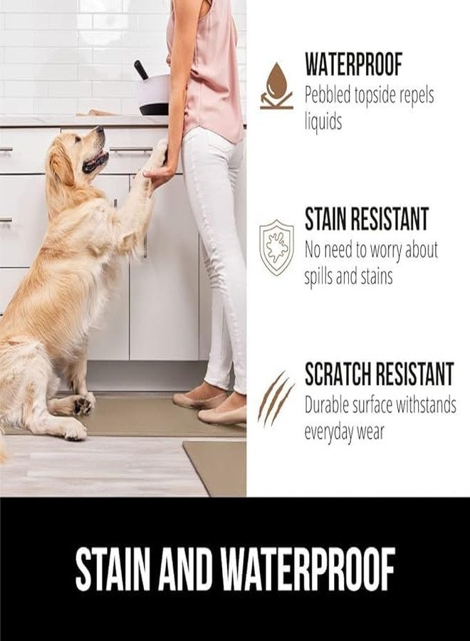 VPGS Kitchen Mat for Floor 2 Piece, Waterproof Kitchen Mats Cushioned Anti Fatigue, Modern Kitchen Mat Rug Non Slip Washable, Floor Comfort Heavy Duty Standing Rugs - Image 4