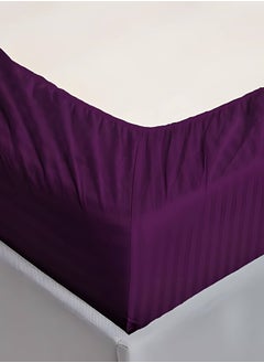 MAXQON Fitted Elastic Bedsheet Set With Pillow Covers, King/Queen/Double/Single Sizes, Color Purple  - Image 3