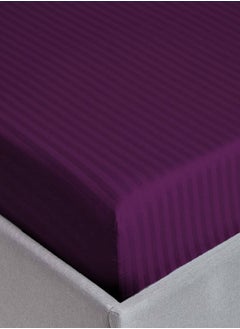 MAXQON Fitted Elastic Bedsheet Set With Pillow Covers, King/Queen/Double/Single Sizes, Color Purple  - Image 4
