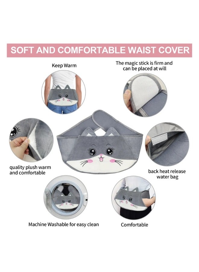 Lifenpure Lifenpure 3 in 1 Hot Water Bag Warm Plush Soft Waist Cover With Belt For Pain Relief  - Image 2