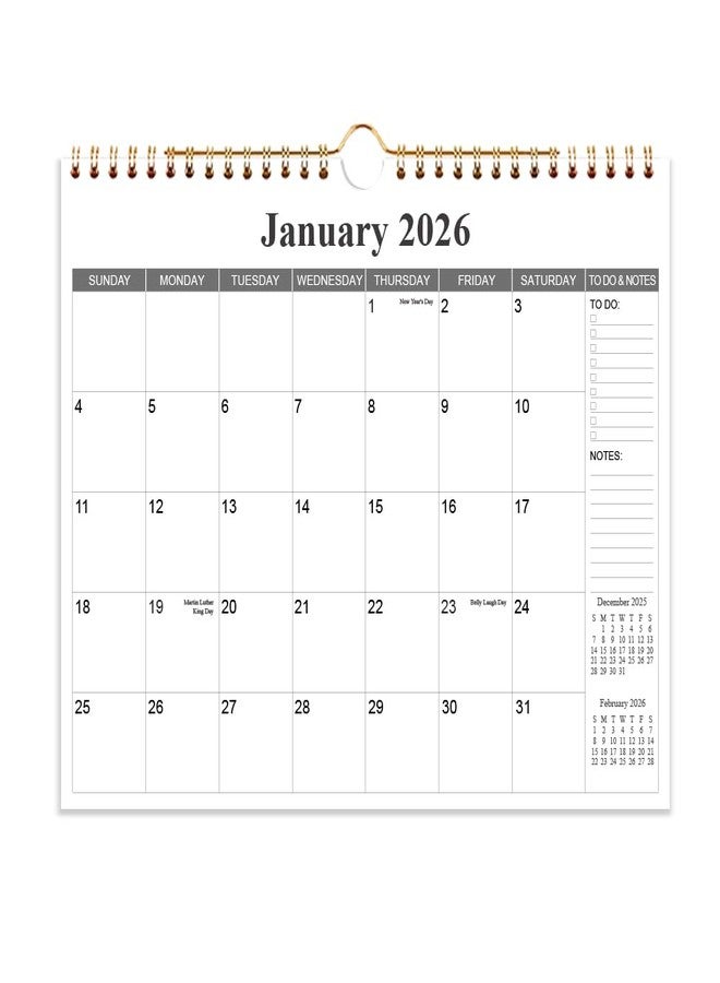 Getvow 2026 Calendar - 18 Months Calendar 2026-2027 from January 2026 - June 2027, Wall Calendar 2026-2027 with Thick Paper, 11.5" x 14.5", Black - Image 1