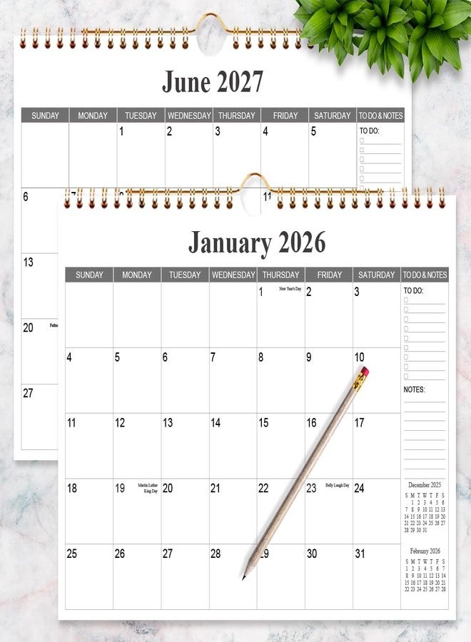 Getvow 2026 Calendar - 18 Months Calendar 2026-2027 from January 2026 - June 2027, Wall Calendar 2026-2027 with Thick Paper, 11.5" x 14.5", Black - Image 5