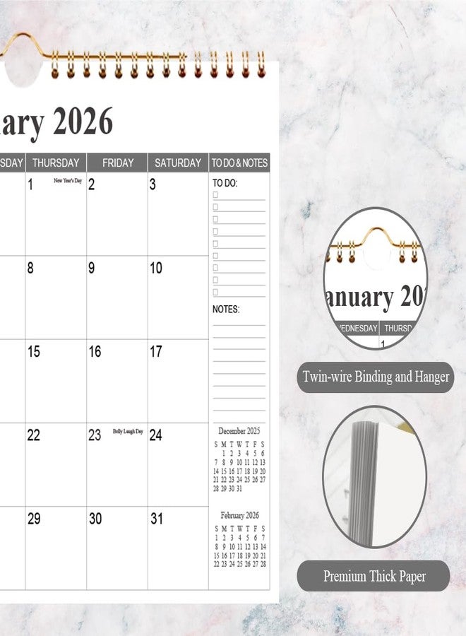 Getvow 2026 Calendar - 18 Months Calendar 2026-2027 from January 2026 - June 2027, Wall Calendar 2026-2027 with Thick Paper, 11.5" x 14.5", Black - Image 2