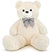 SNOWOLF Giant White Teddy Bear 47 Stuffed Animals Plush Toy 4 Feet Cute Life Size Big Soft Bear for Boy Girl Birthday Valentine Mothers Day 120 CM 5 LBs - Image 4
