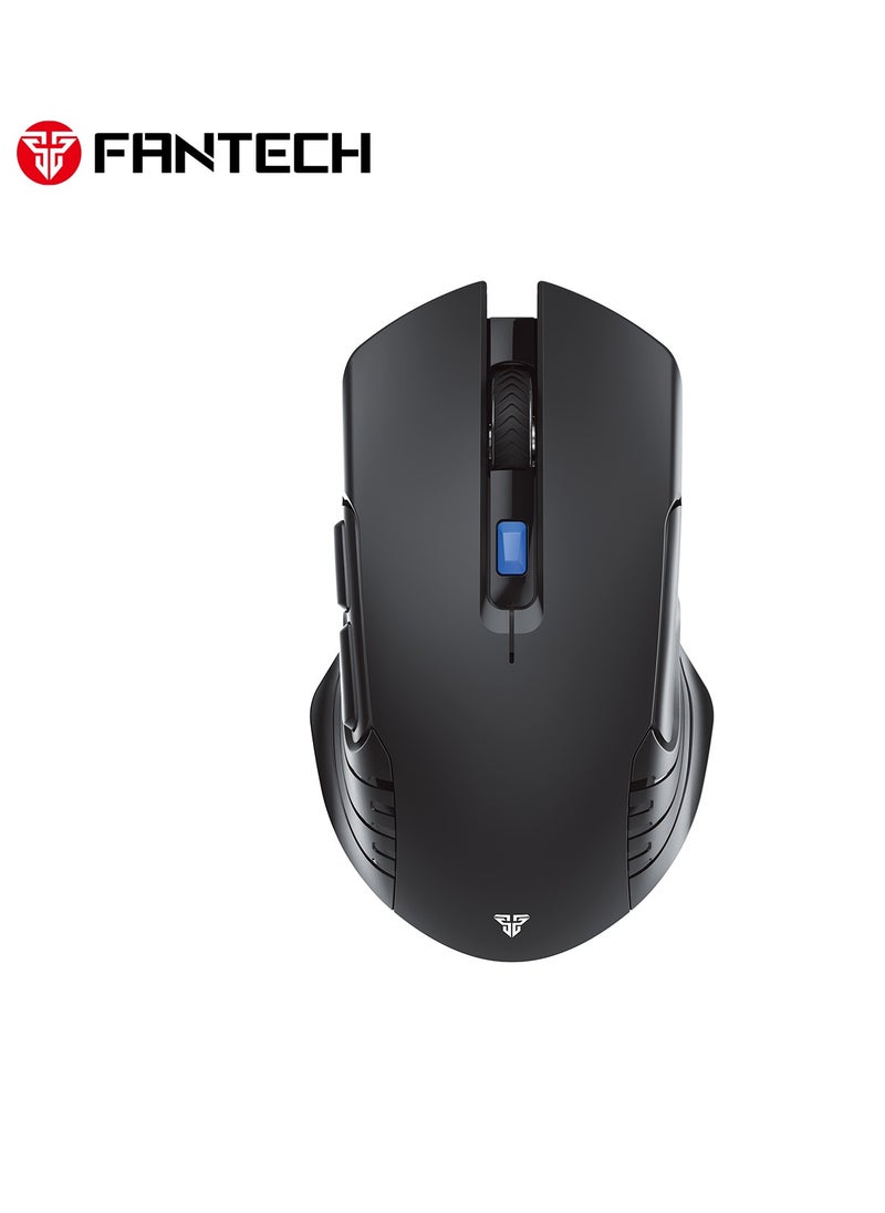 FANTECH - Wireless Gaming Mouse – E500mAh Rechargeable Battery, 2000 DPI, 6 Buttons, 3M Silent Clicks | Long-Lasting & Ergonomic Design.Compatible with Computer PC MacBook Laptop Windows 11 10 macOS Linux - Image 1