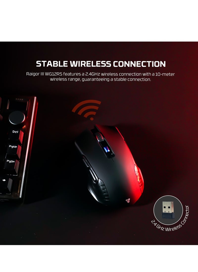 FANTECH - Wireless Gaming Mouse – E500mAh Rechargeable Battery, 2000 DPI, 6 Buttons, 3M Silent Clicks | Long-Lasting & Ergonomic Design.Compatible with Computer PC MacBook Laptop Windows 11 10 macOS Linux - Image 1