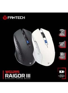 FANTECH Wireless Gaming Mouse – E500mAh Rechargeable Battery, 2000 DPI, 6 Buttons, 3M Silent Clicks | Long-Lasting & Ergonomic Design.Compatible with Computer PC MacBook Laptop Windows 11 10 macOS Linux  - Image 3