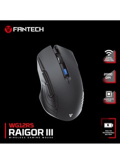 FANTECH Wireless Gaming Mouse – E500mAh Rechargeable Battery, 2000 DPI, 6 Buttons, 3M Silent Clicks | Long-Lasting & Ergonomic Design.Compatible with Computer PC MacBook Laptop Windows 11 10 macOS Linux  - Image 4