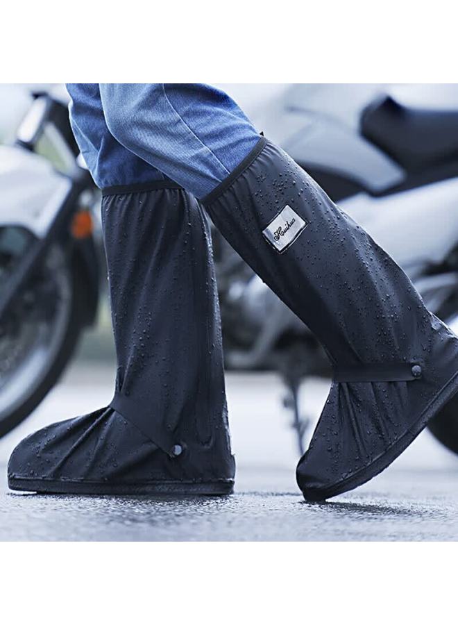 Bwnk High Tube Rain Boot Covers Thickened Anti-slip Sandproof Foot Covers Outdoor Portable Uni Rain Boots XL Size - Image 2
