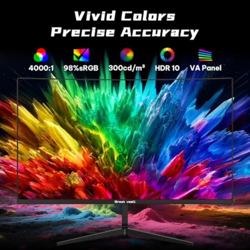 Curved Gaming Monitor 200Hz Refresh Rate 1080P Full HD Resolution AMD FreeSync Technology For PC Gaming 1500R Curvature HDMI DisplayPort Black - Image 4