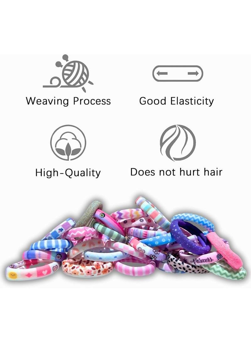 إيلور قطعة من ربطات الشعر للنساء والفتيات والأطفال، إكسسوارات شعر مرنة بدون خياطة، لا تسبب تلفًا للشعر الكثيف أو الرقيق، أربطة شعر سوداء وملونة بدون تجعيد(ألوان متنوعة) - Image 3