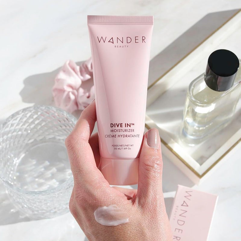 Wander Beauty Dive In Moisturizer - 8-in-1 Hydrating Face Moisturizer For 72h Hydration - Plump, Brighten, & Rejuvenate Skin with 13 Fruits & 4 Flower Extracts - Lightweight Gel Moisturizer - 1.69 oz - Image 4