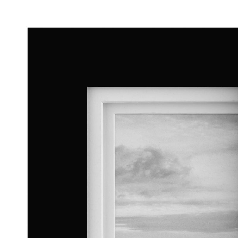 Gallery Solutions - 8""x10"" Flat Black Picture Frame - Tabletop or Wall Mount - For 5""x7"" Photos with Double White Mat - Versatile-Elegant For Home or Office D?or - Traditional Photo Frame - Image 5