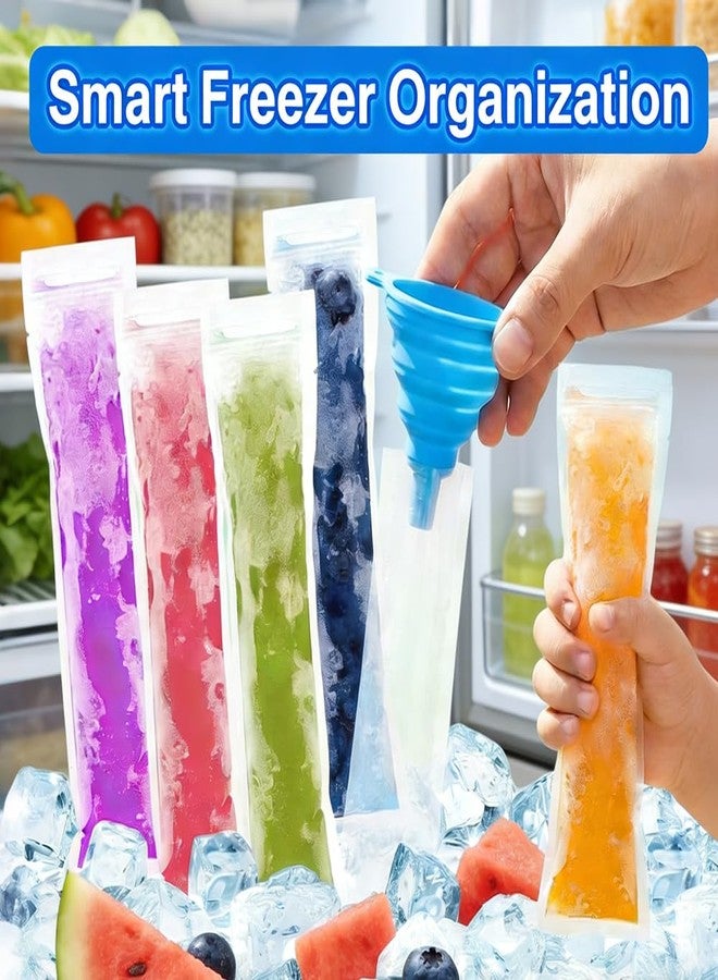 AHSNYLC Popsicle Bags - Disposable Ice Pop Bags,Leakproof Ice Candy Bag for Homemade Popsicles, Freezer Pops, Boli Bag,Slushie Pouches, Smoothie & Cocktail Drink Pouches 50PCS - Image 5