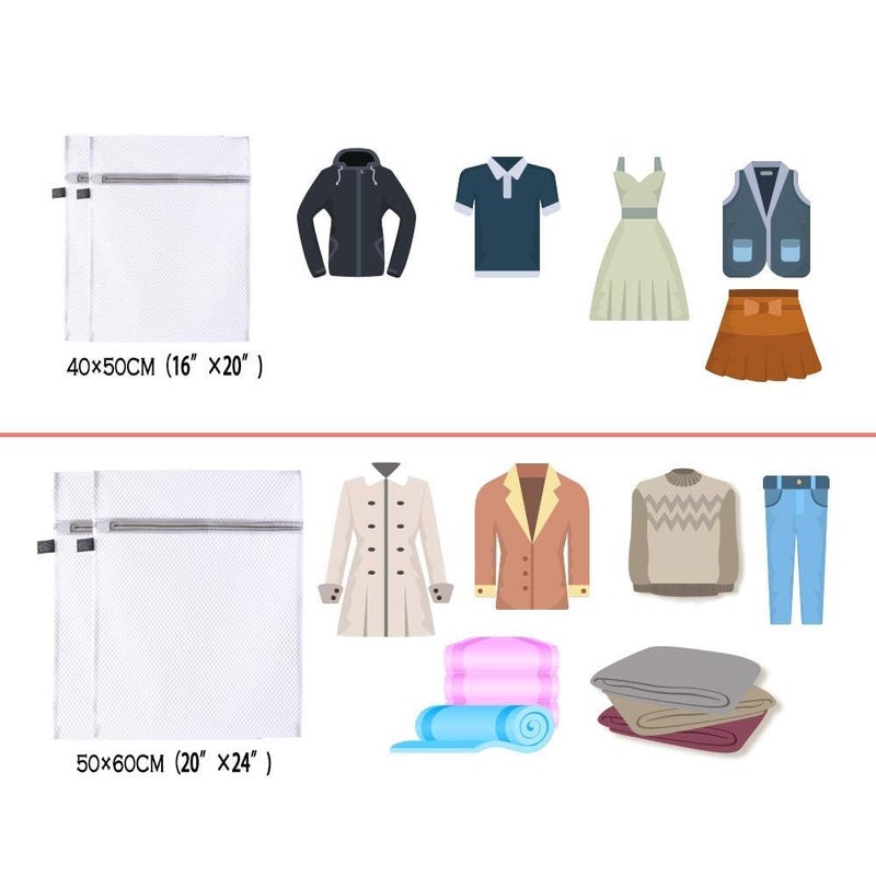 Sandesh Mesh Laundry Clothes Washing Bag for Washing Machine Combo of 02 Medium and 02 Large04 Bag - Image 3