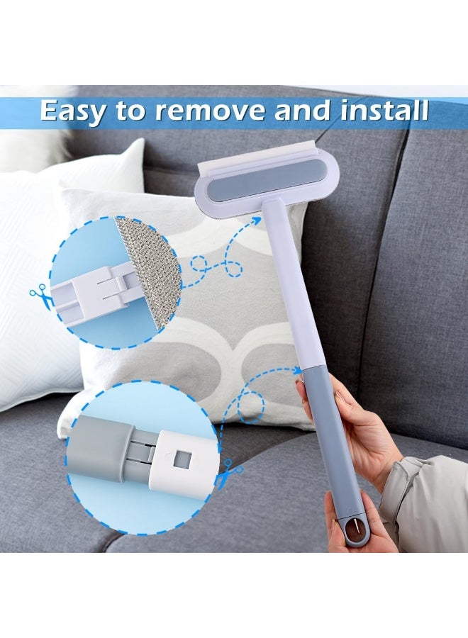 2-in-1 Window Cleaning Brush with Squeegee, Multi-Purpose Screen Window Cleaning Tool for Glass, Window Tracks, Walls, Sofas and Pet Hair Removal, Reusable Household Cleaning Brush - Image 3