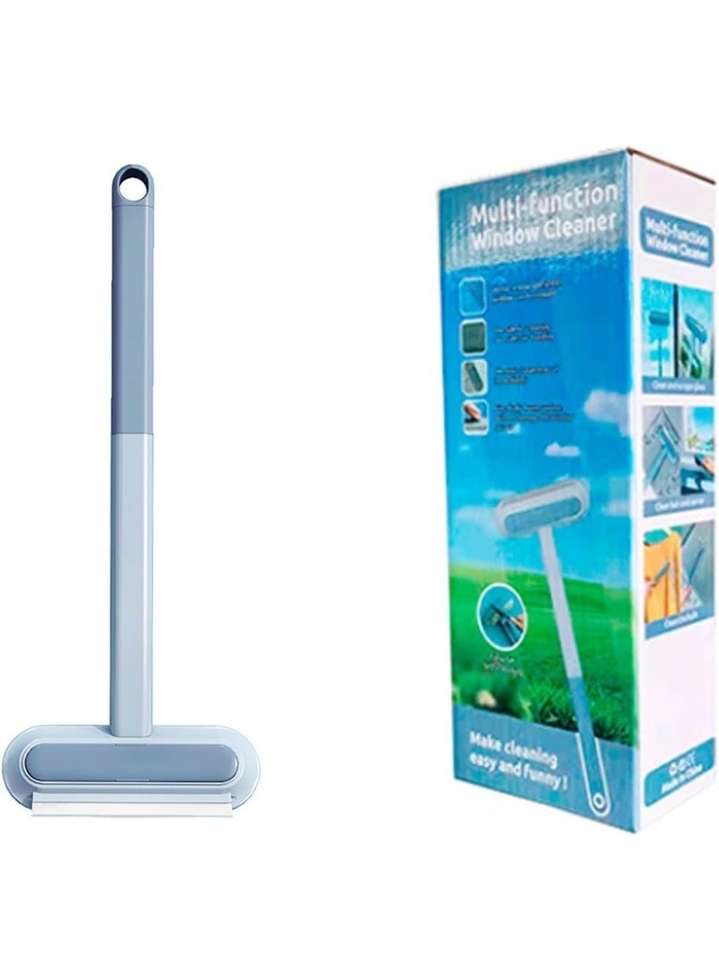 2-in-1 Window Cleaning Brush with Squeegee, Multi-Purpose Screen Window Cleaning Tool for Glass, Window Tracks, Walls, Sofas and Pet Hair Removal, Reusable Household Cleaning Brush - Image 1