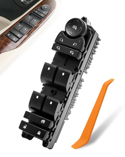 Quixofiber 20835553 Driver Side Power Master Control Door Lock and Window Power Switch Fit for 2007-2013 Chevy Silverado Avalanche, 2007-2014 Suburban Tahoe Sierra Yukon XL 1500 2500 3500 Cadilla Escalade - Image 1