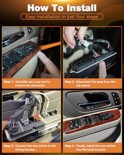 Quixofiber 20835553 Driver Side Power Master Control Door Lock and Window Power Switch Fit for 2007-2013 Chevy Silverado Avalanche, 2007-2014 Suburban Tahoe Sierra Yukon XL 1500 2500 3500 Cadilla Escalade - Image 5