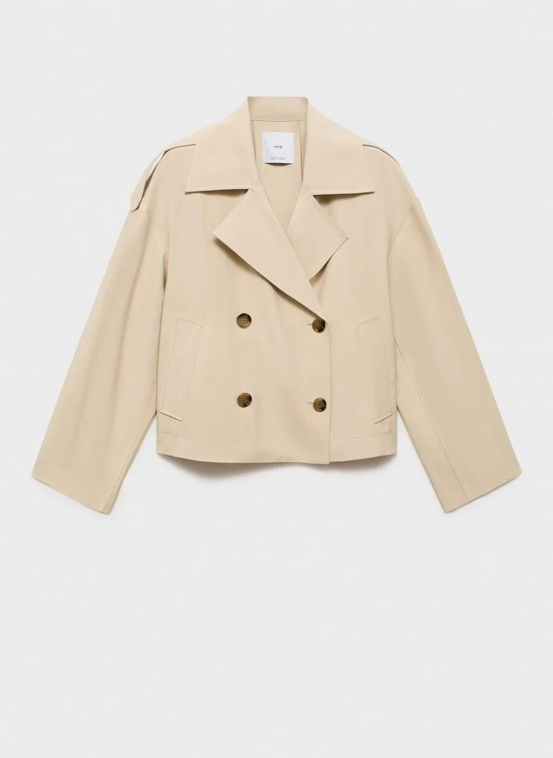 MANGO Double-Breasted Jacket With Lapels