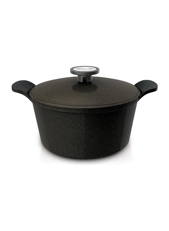 1Piece Casserole, 28 cm Diameter, Black Marble
