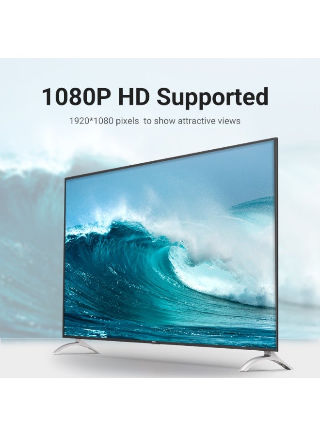 VENTION VGA(3+6) Male to Male Cable with ferrite cores 2M Black Model # DAEBH - Image 3