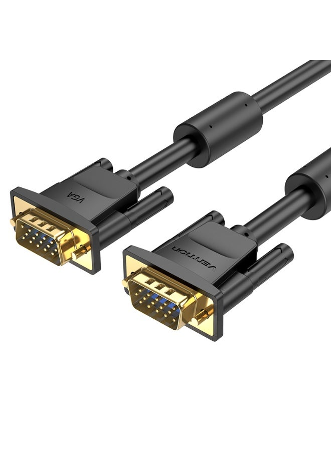 VENTION VGA(3+6) Male to Male Cable with ferrite cores 2M Black Model # DAEBH - Image 1