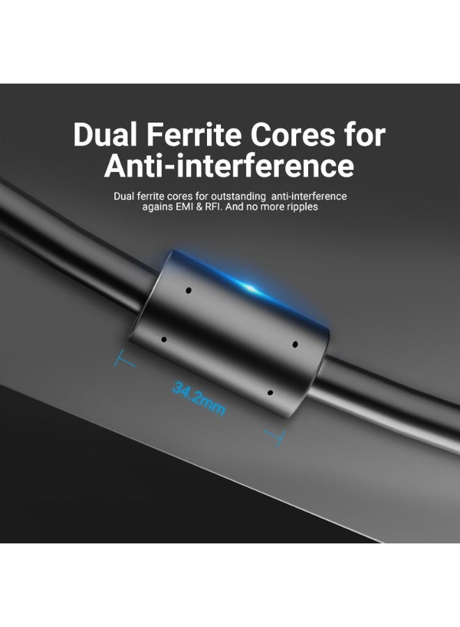 VENTION VGA(3+6) Male to Male Cable with ferrite cores 2M Black Model # DAEBH - Image 5